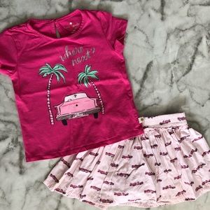 Kate Spade shirt and skirt set pink size 24 mo